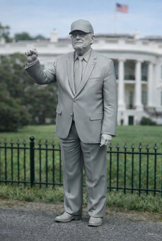 USA President Figurine | Grey Resin Diorama Figurine