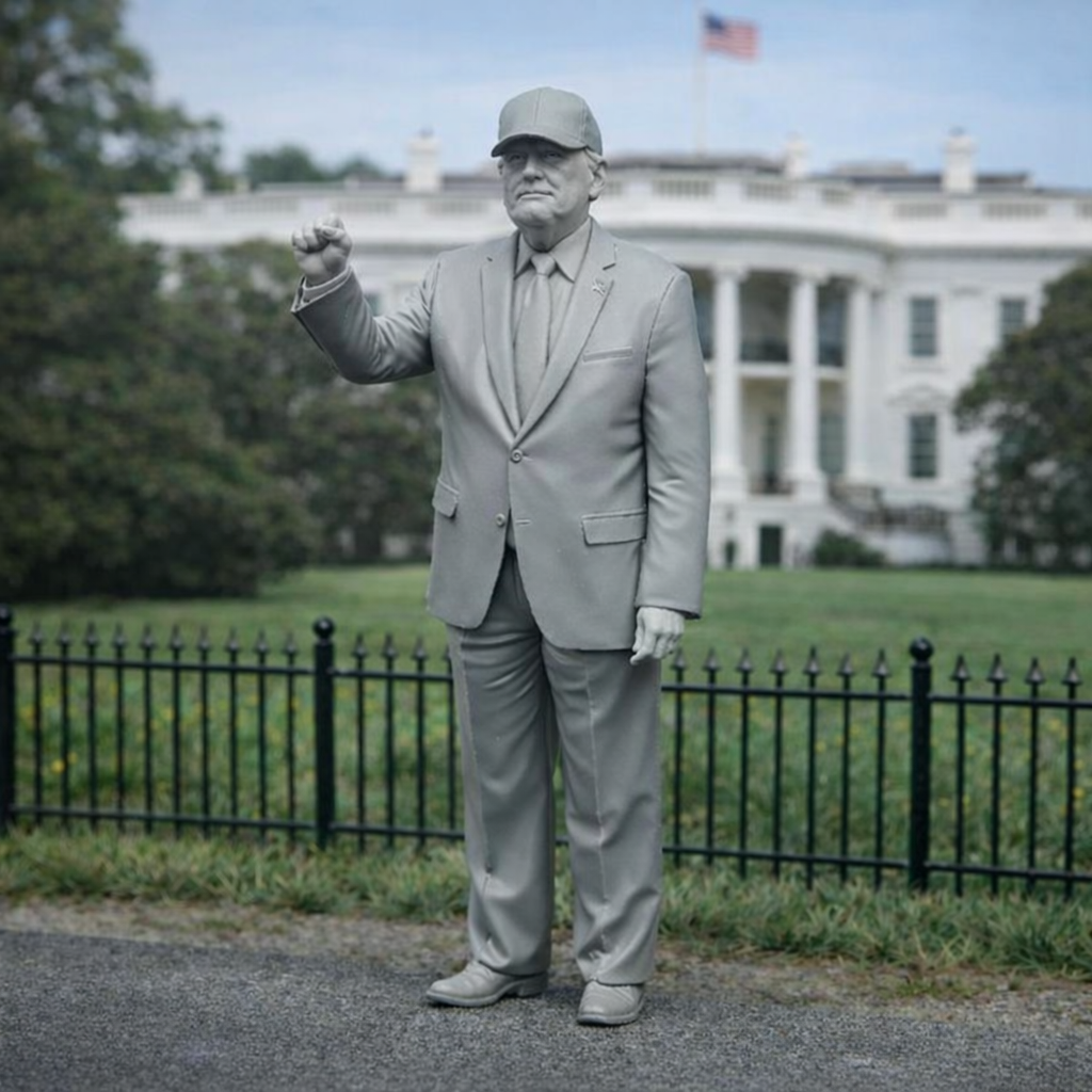 USA President Figurine | Grey Resin Diorama Figurine