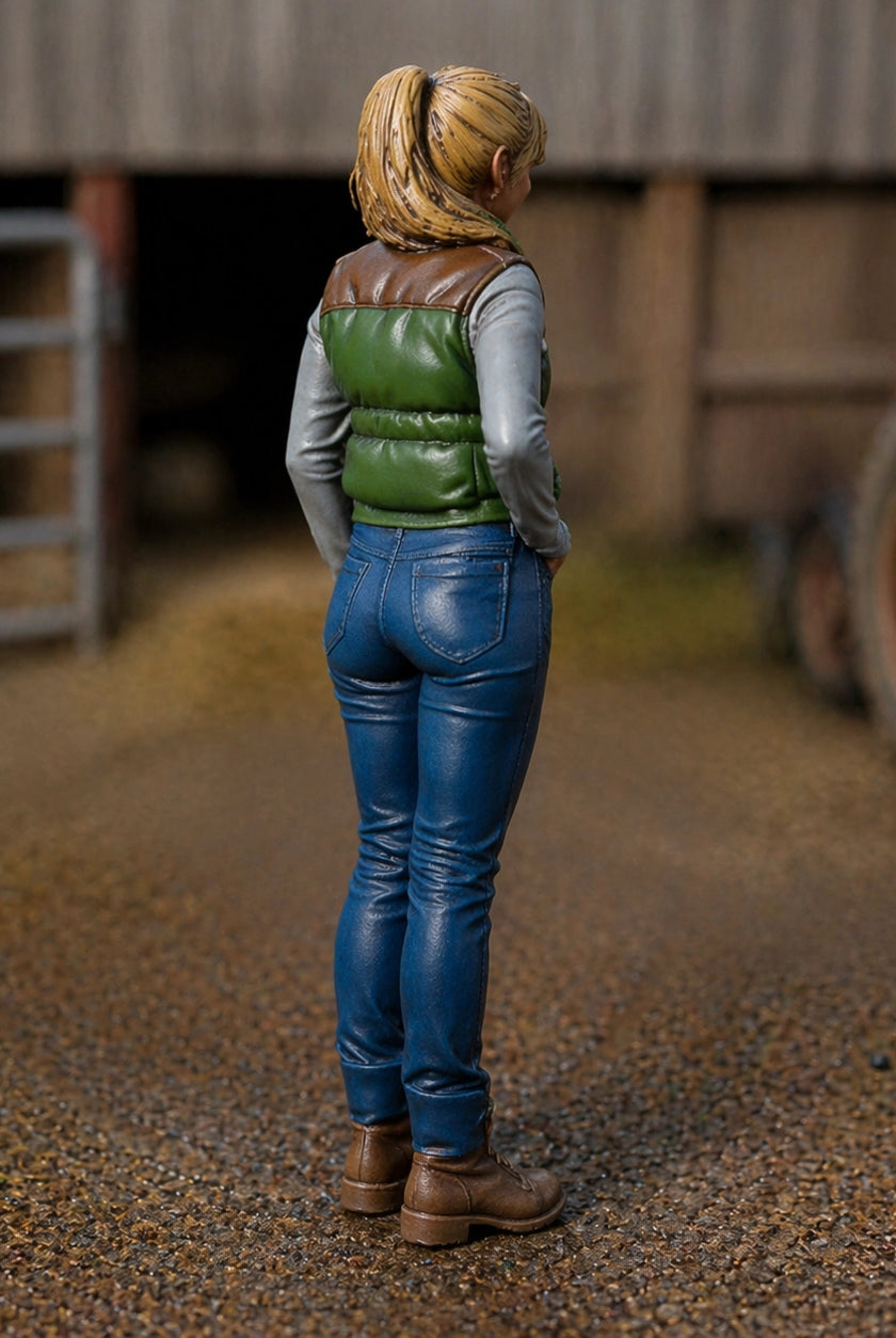 The Modern Matriarch | Grey Resin Farm Diorama Figurine