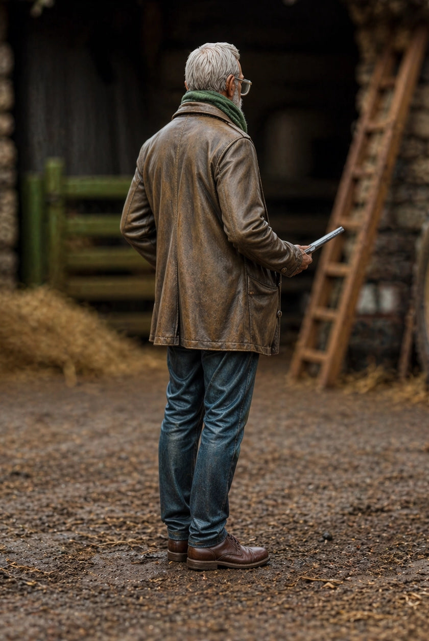 The Estate Manager | Grey Resin Farm Diorama Figurine