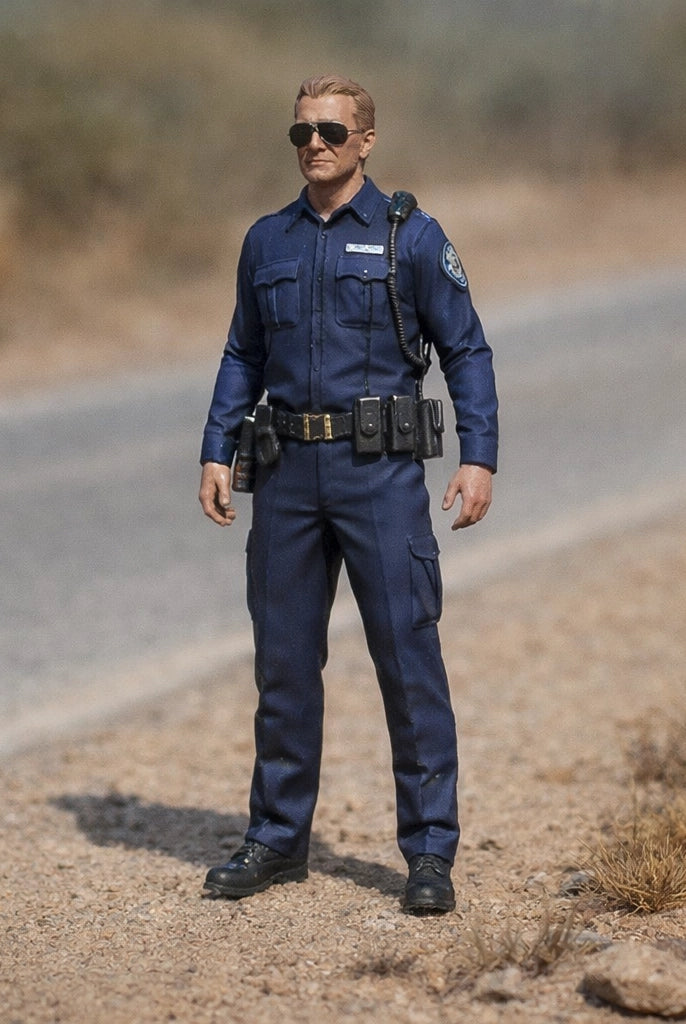Highway Patrol Police Officer | Grey Resin General Diorama Figurine