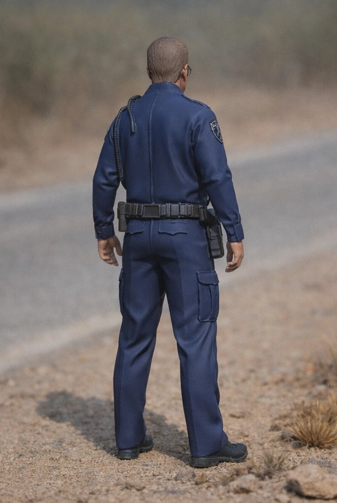 Highway Patrol Police Officer | Grey Resin General Diorama Figurine