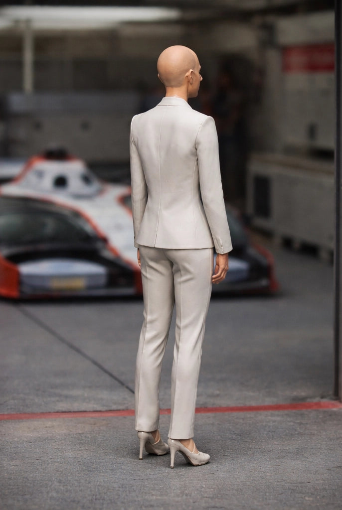 Elite Race Team Executive | Grey Resin Slot Car Diorama Figurine
