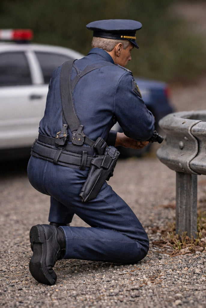 Tactical Response Police Officer | Grey Resin Generic Diorama Figurine