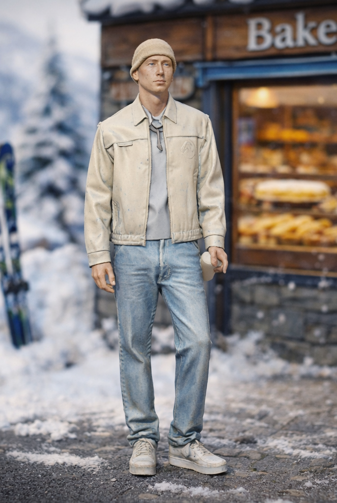 Alpine Local in Harrington Jacket & Light Denim | Resin Figurine