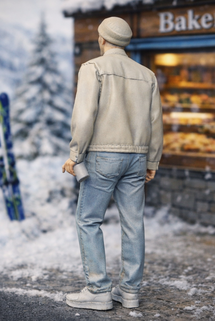 Alpine Local in Harrington Jacket & Light Denim | Resin Figurine