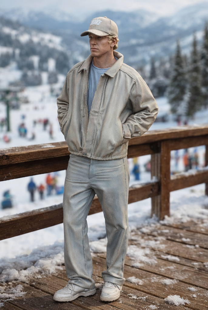 Contemporary Urban Traveller in Harrington Jacket | Resin Figurine