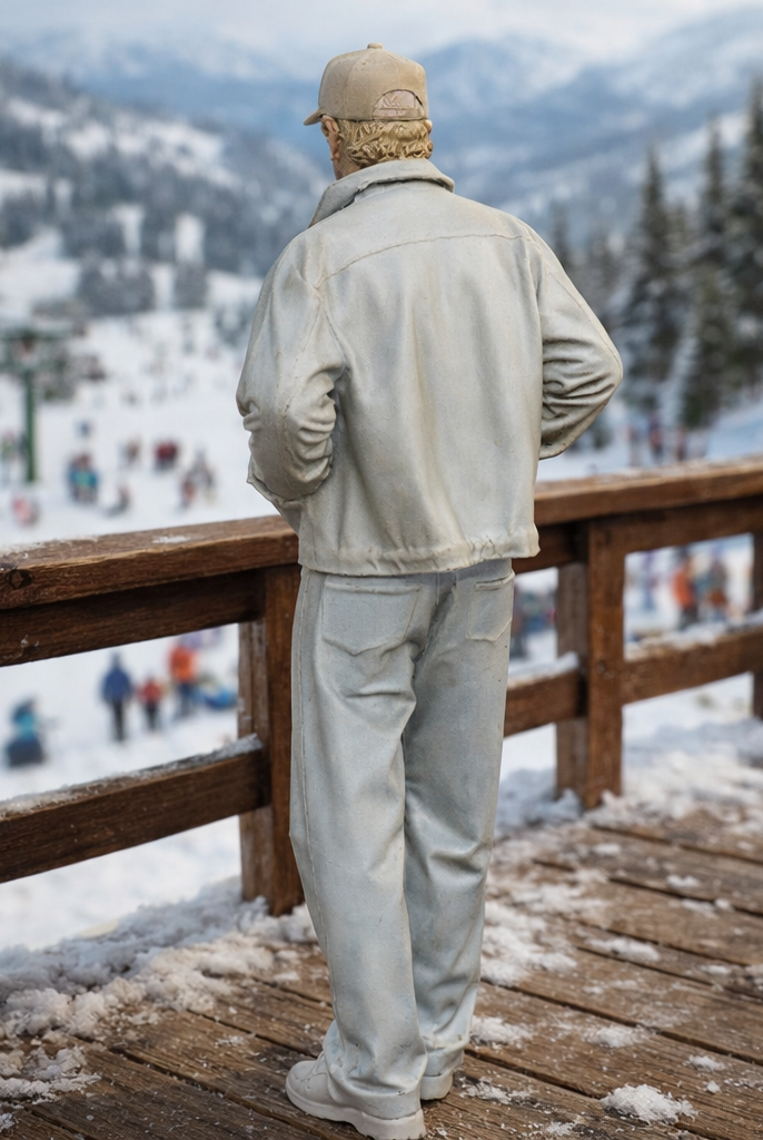 Contemporary Urban Traveller in Harrington Jacket | Resin Figurine