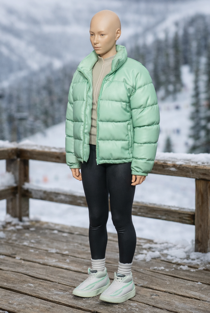 Avant-Garde Tourist in Puffer Jacket | Resin Figurine
