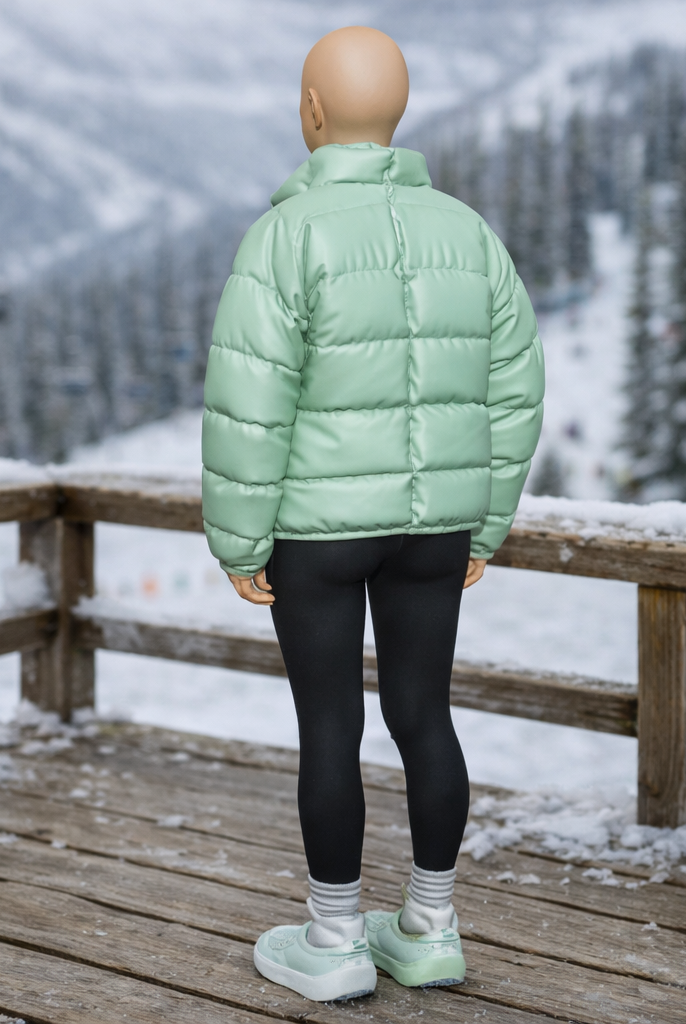 Avant-Garde Tourist in Puffer Jacket | Resin Figurine