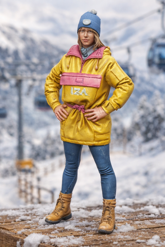Technical Alpine Specialist in Two-Tone Anorak | Resin Figurine