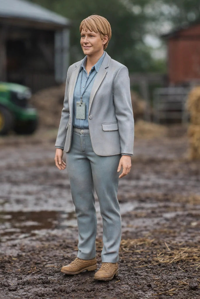 Farm Inspector in Smart-Casual Duty Wear | Scale Resin Farm Diorama Figurine