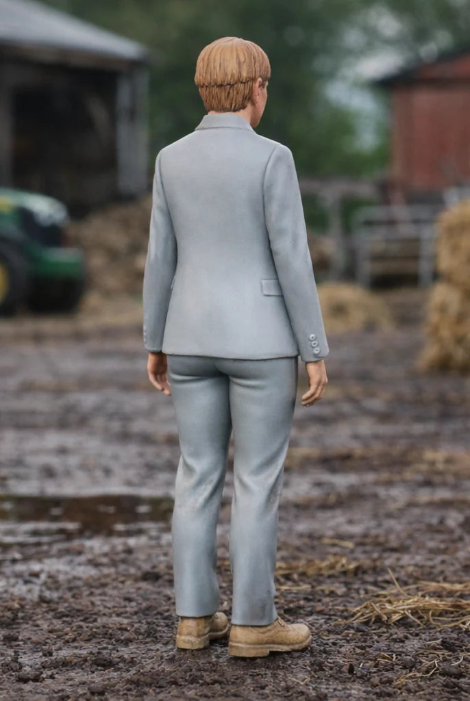 Farm Inspector in Smart-Casual Duty Wear | Scale Resin Farm Diorama Figurine