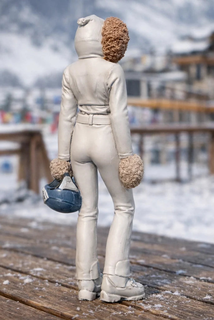 Professional Skier in Modern Softshell Onesie | Resin Figurine