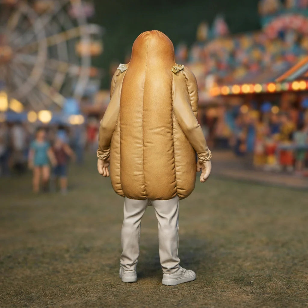 Fancy Dress Reveller in Hot Dog Costume | Resin Figurine