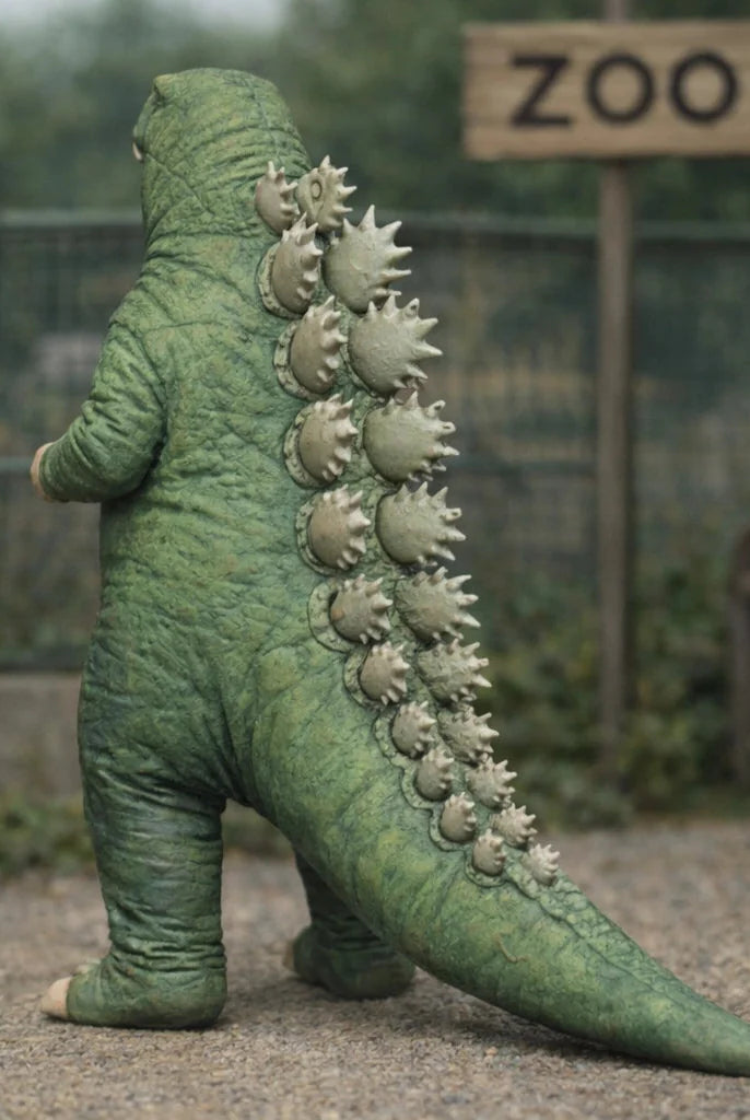 Fancy Dress Reveller in Dinosaur Costume | Resin Figurine
