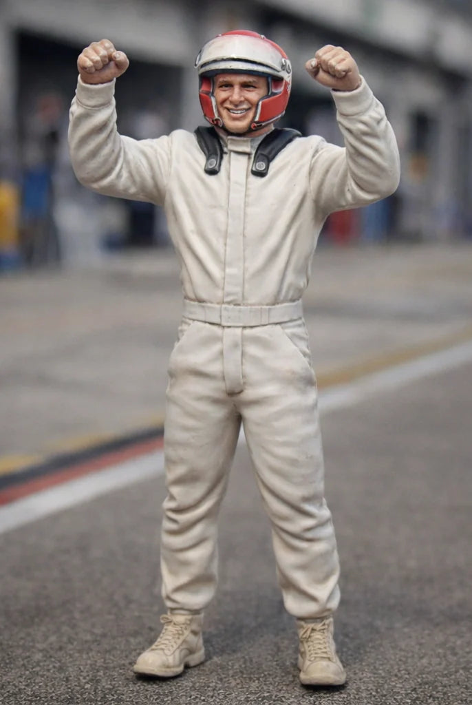 The Podium Victor | Racing Driver Victory Celebration Resin Figurine