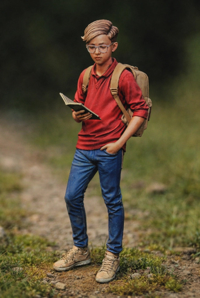Modern Student Traveller | Resin Figurine