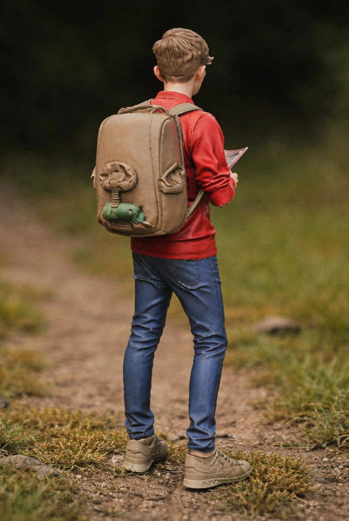 Modern Student Traveller | Resin Figurine