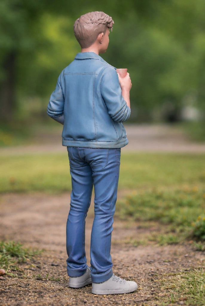 Casual Boy In Park | Resin Figurine