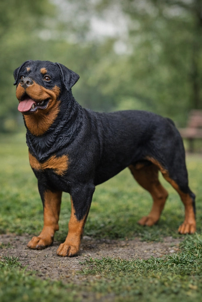 Powerful Rottweiler Dog | Resin Animal Accessory