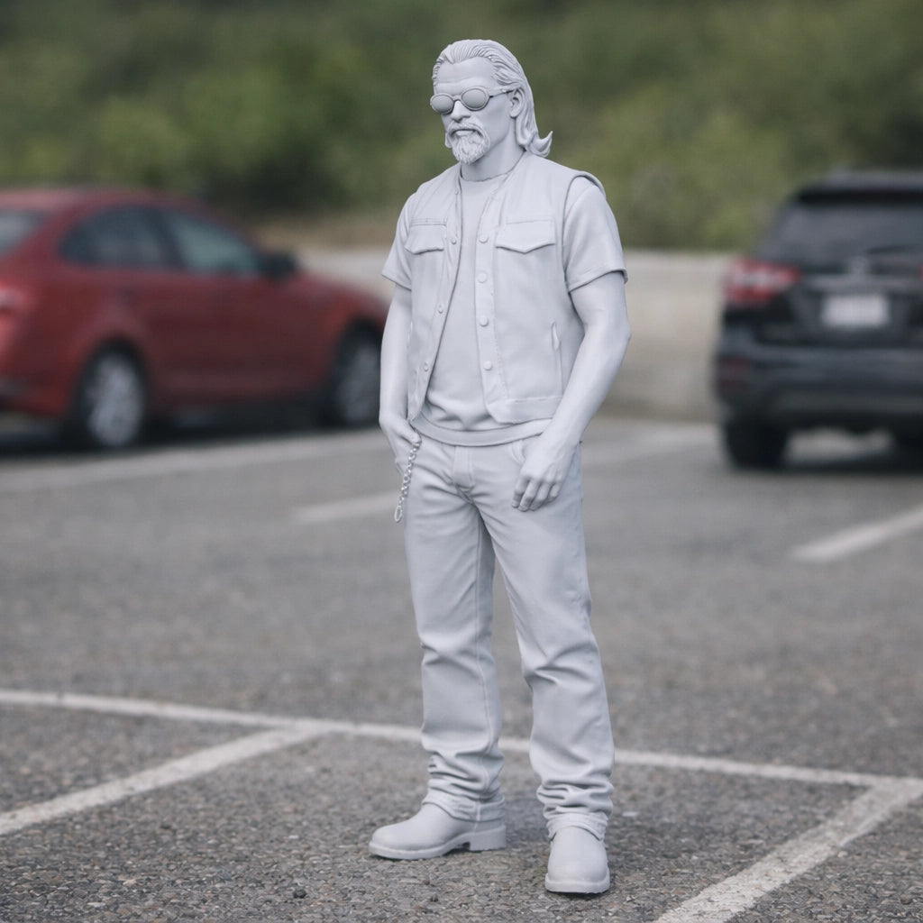 Modern Outlaw Hells Angel Biker | Resin Figurine