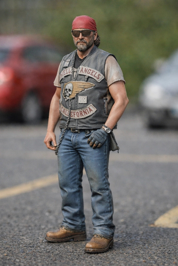 California Outlaw Hells Angel Biker | Resin Figurine