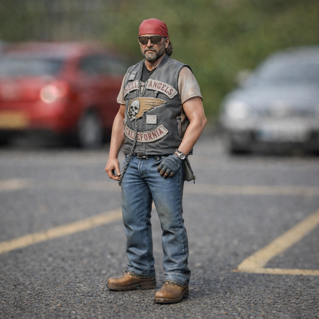 California Outlaw Hells Angel Biker | Resin Figurine