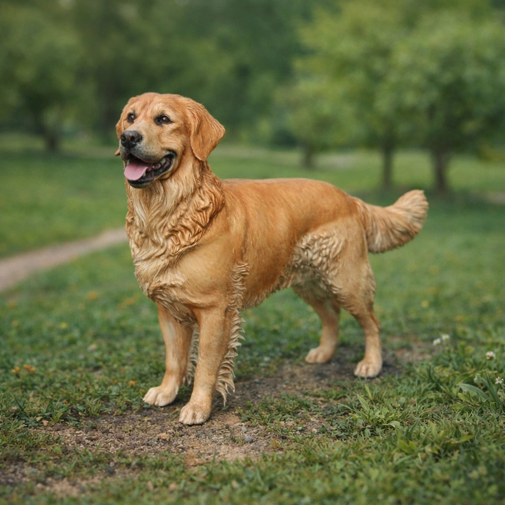 Golden Retriever Dog | Resin Animal Accessory