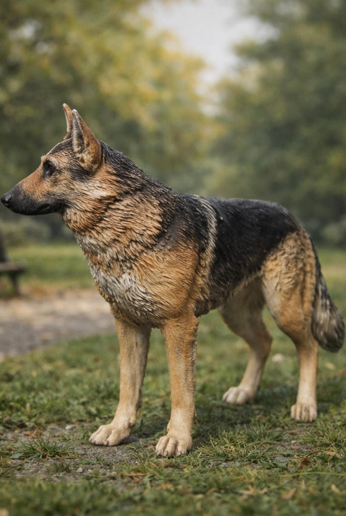 German Shepherd Alsatian Dog | Resin Animal Accessory