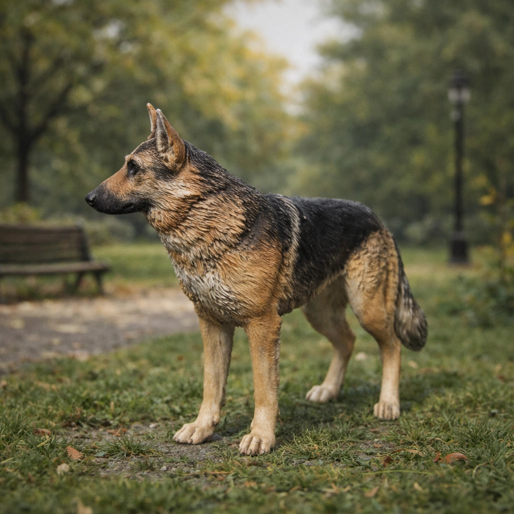 German Shepherd Alsatian Dog | Resin Animal Accessory