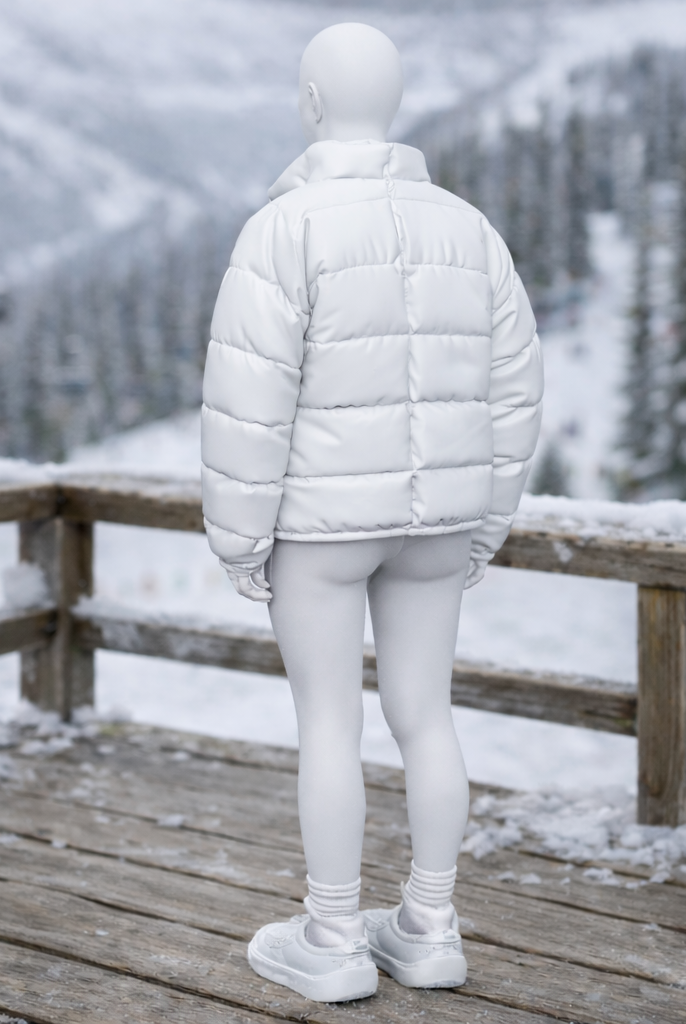 Avant-Garde Tourist in Puffer Jacket | Resin Figurine