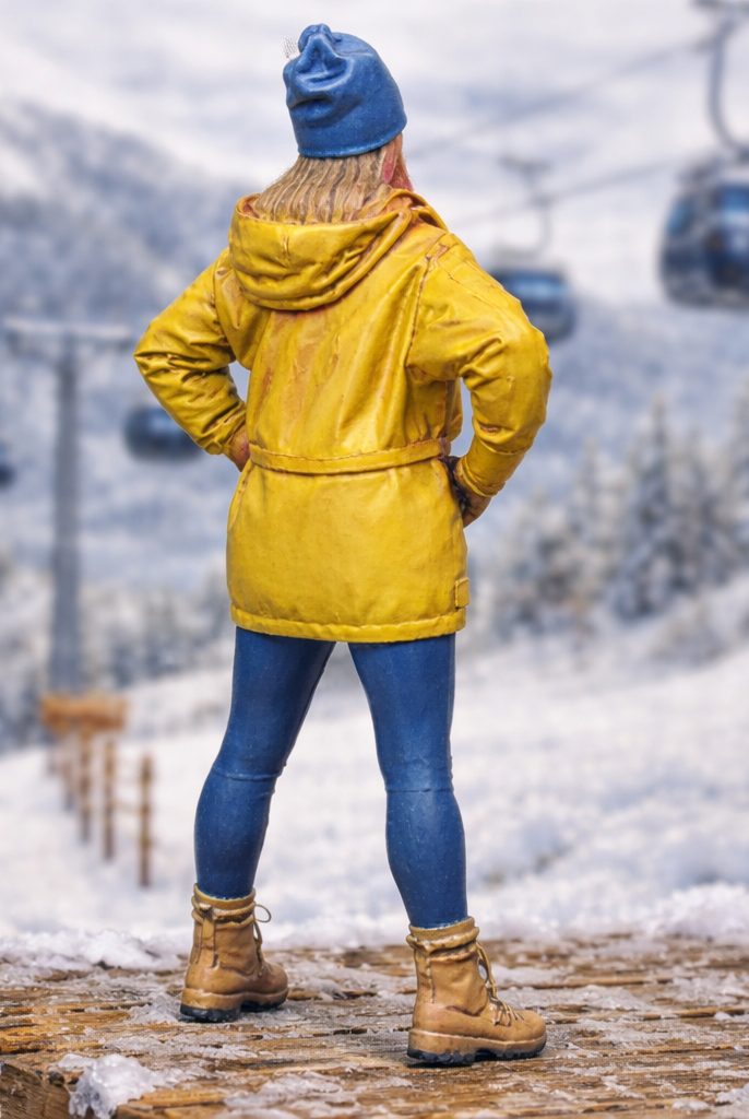 Technical Alpine Specialist in Two-Tone Anorak | Resin Figurine