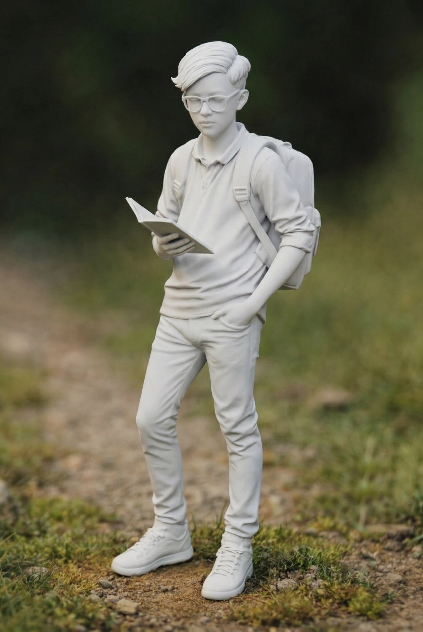 Modern Student Traveller | Resin Figurine