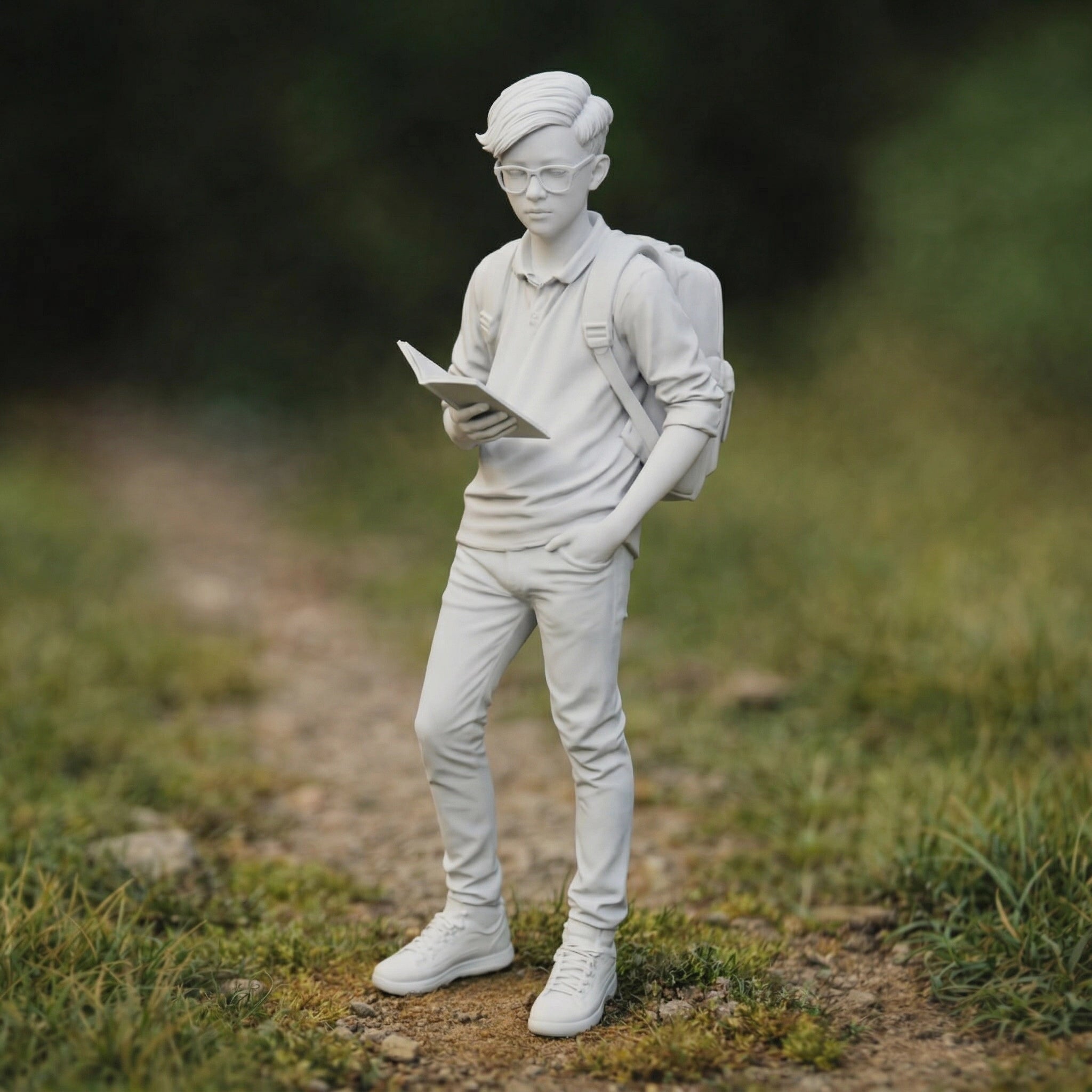 Modern Student Traveller | Resin Figurine