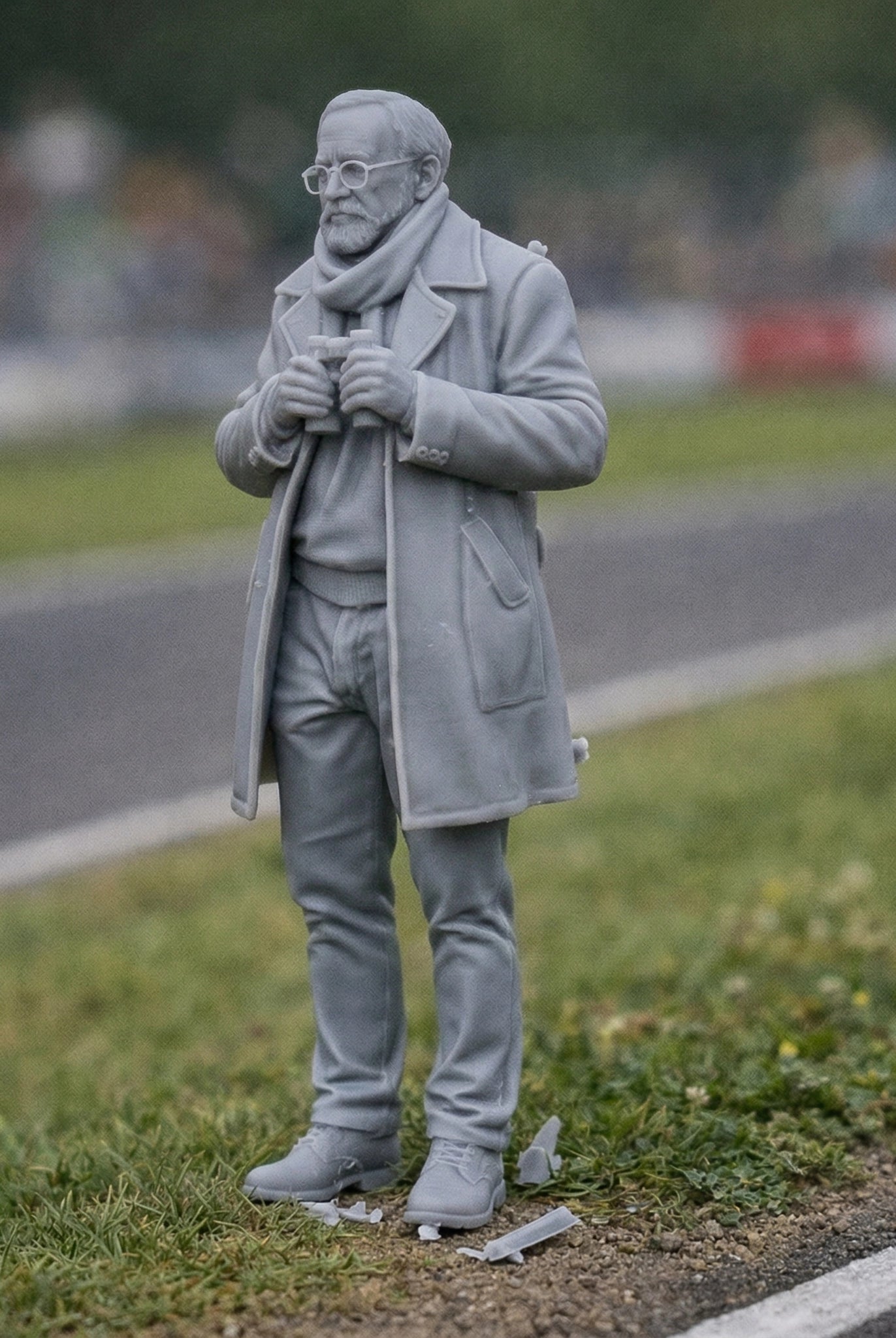Veteran Trackside Fan | Resin Figurine