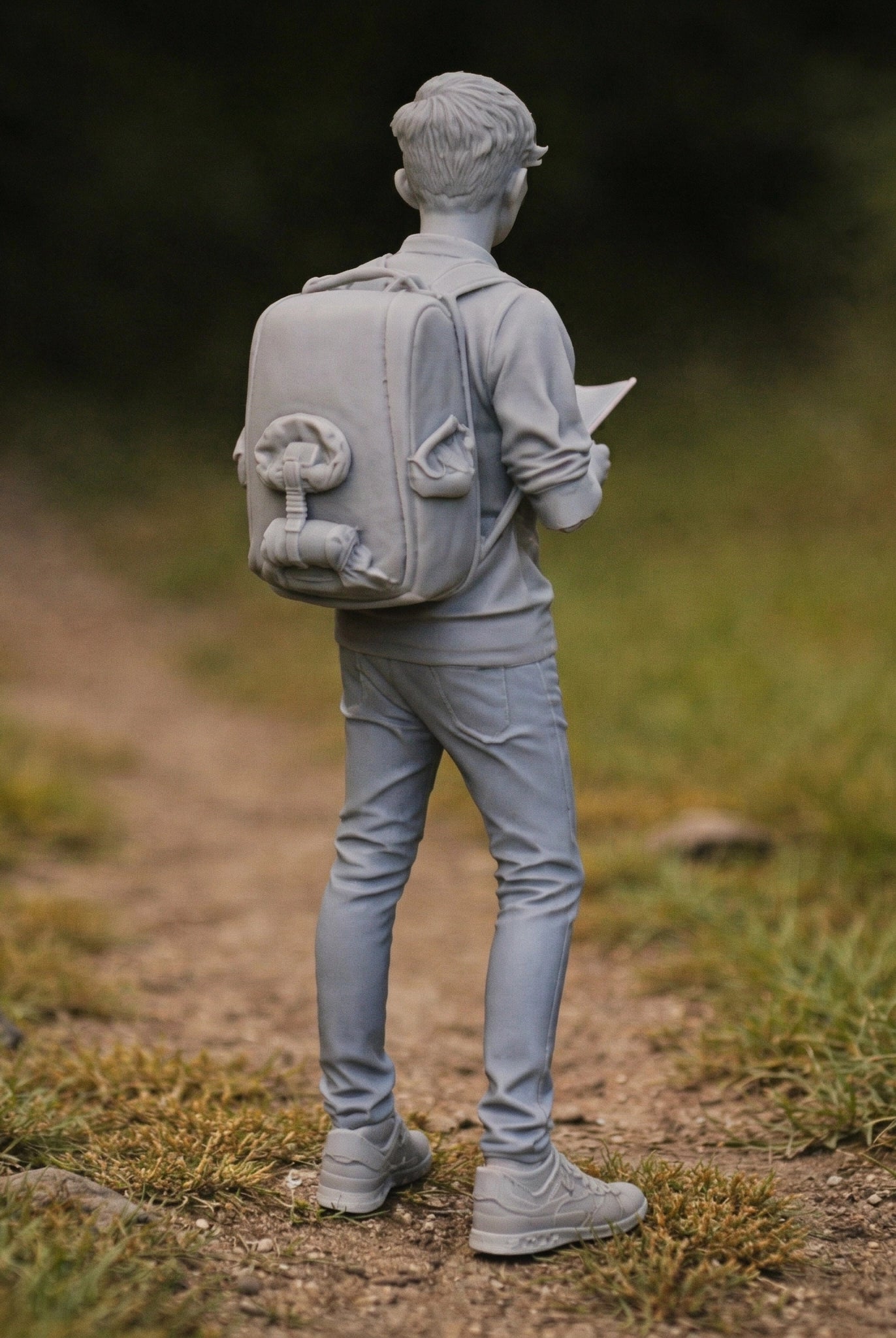 Modern Student Traveller | Resin Figurine