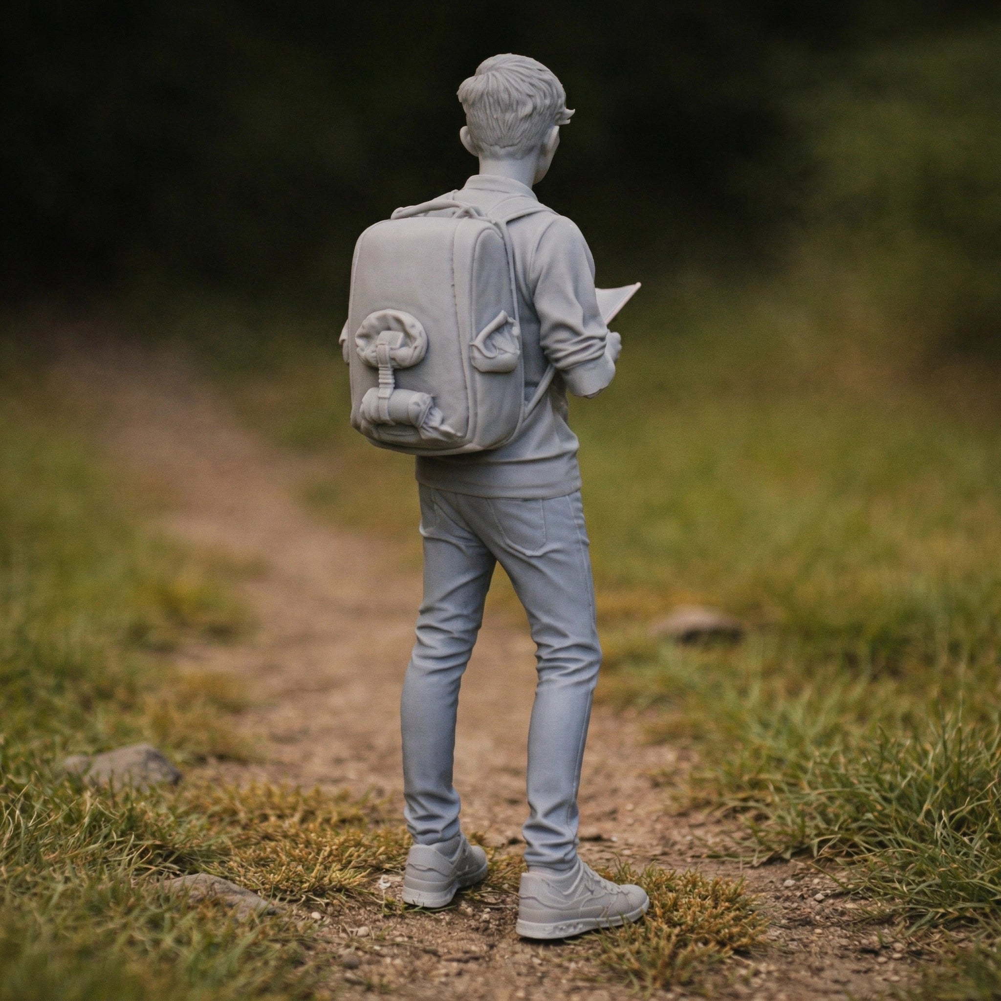 Modern Student Traveller | Resin Figurine