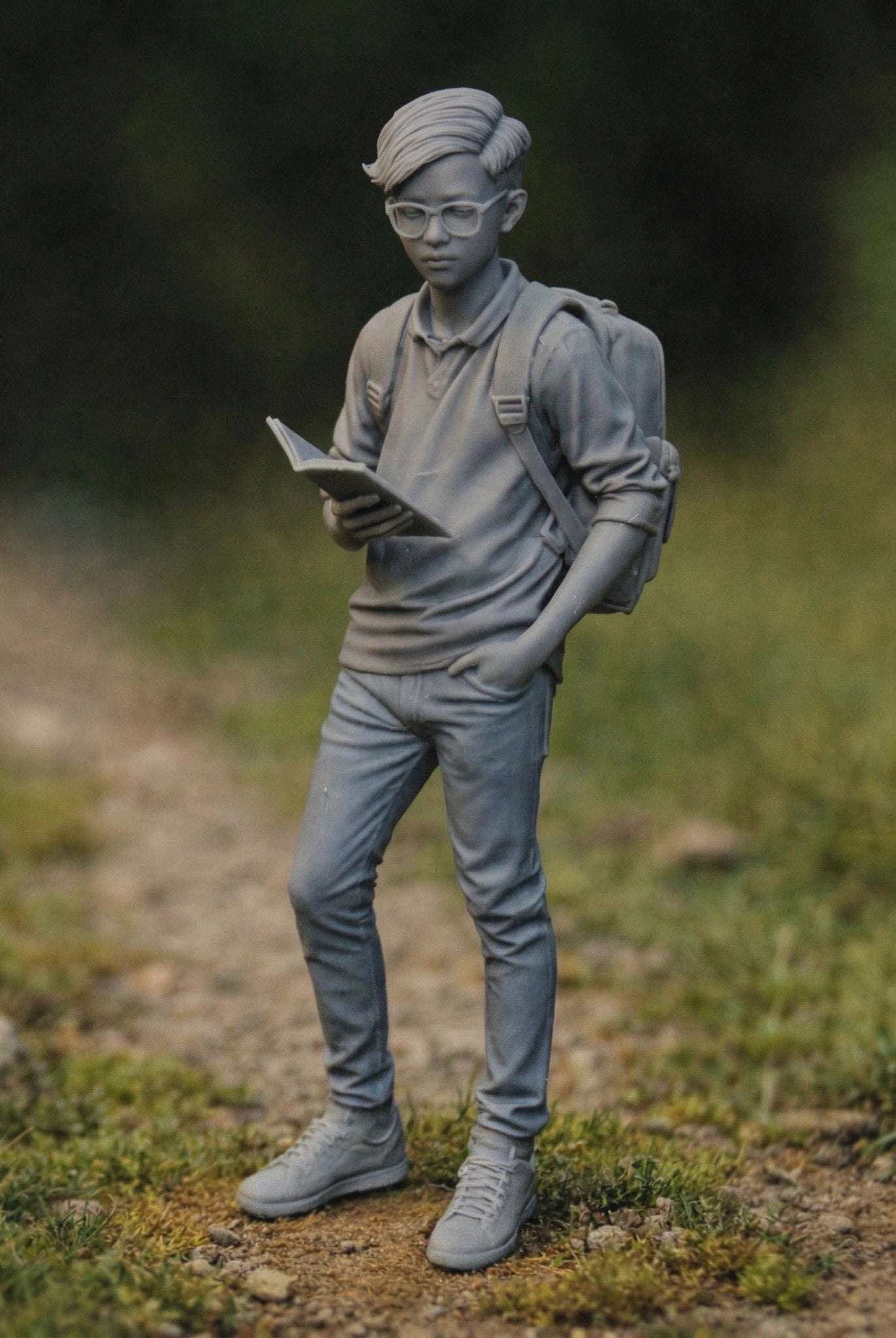 Modern Student Traveller | Resin Figurine
