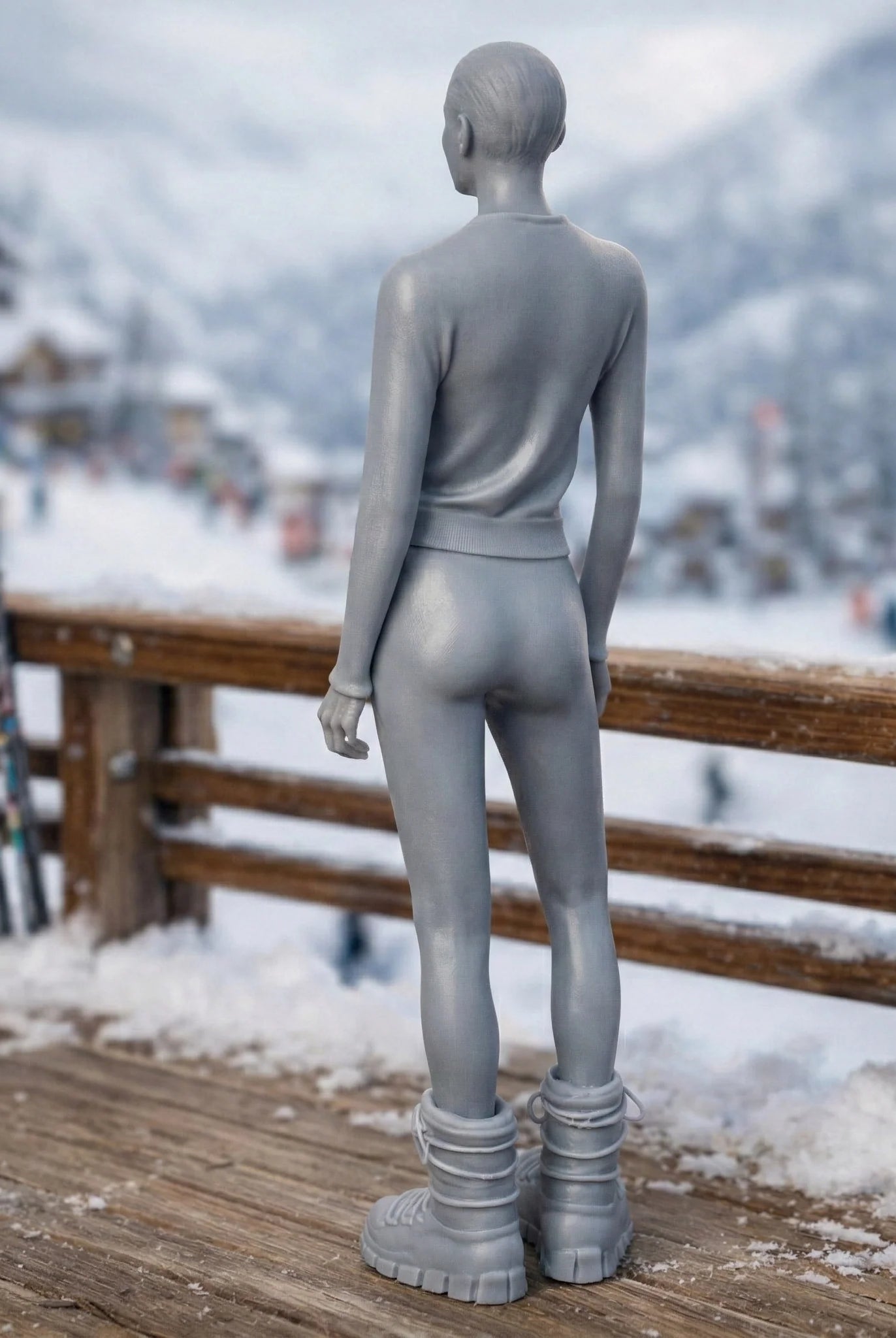 Professional Athlete in Technical Performance Wear | Resin Figurine