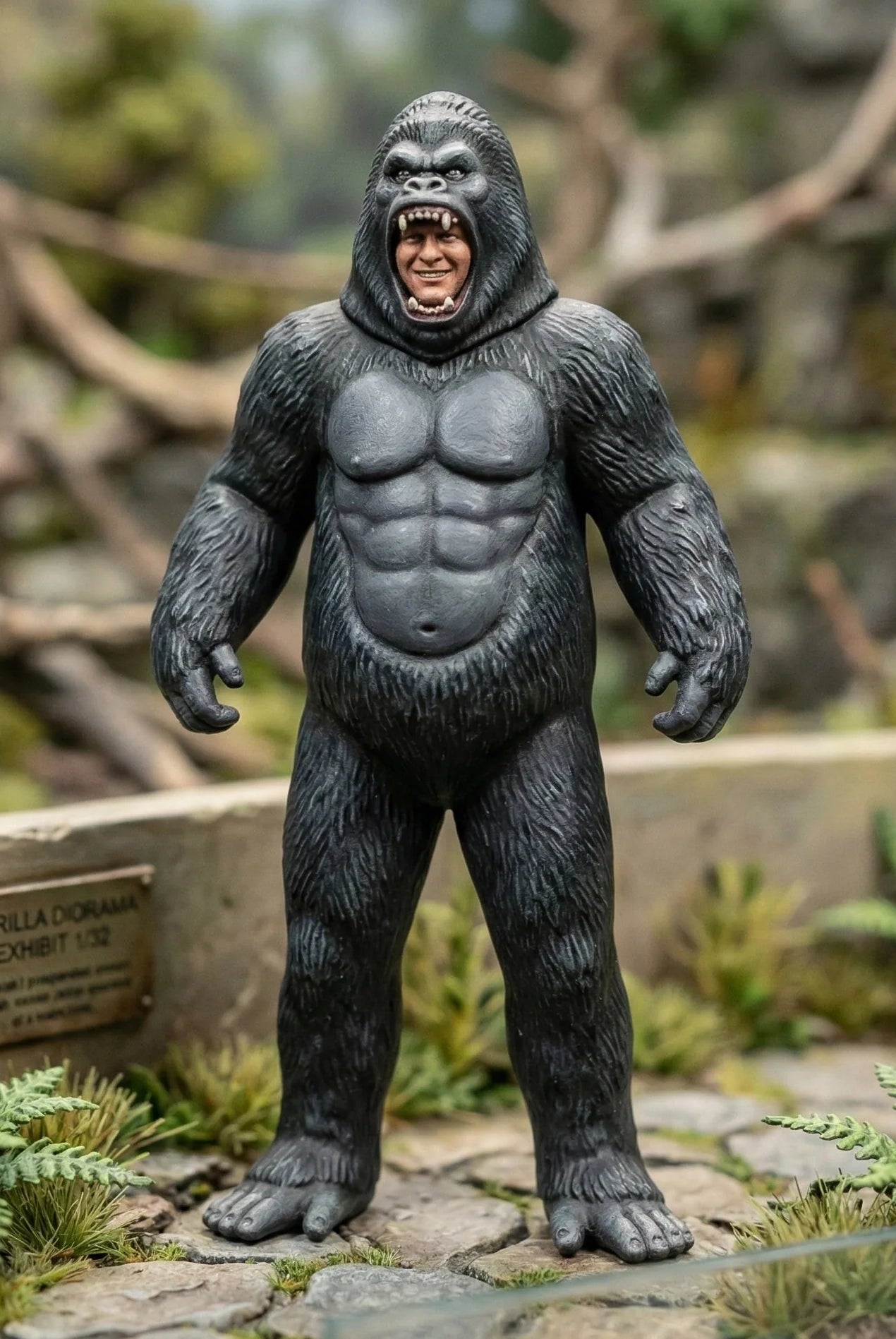 Fancy Dress Reveller in Gorilla Costume | Resin Figurine