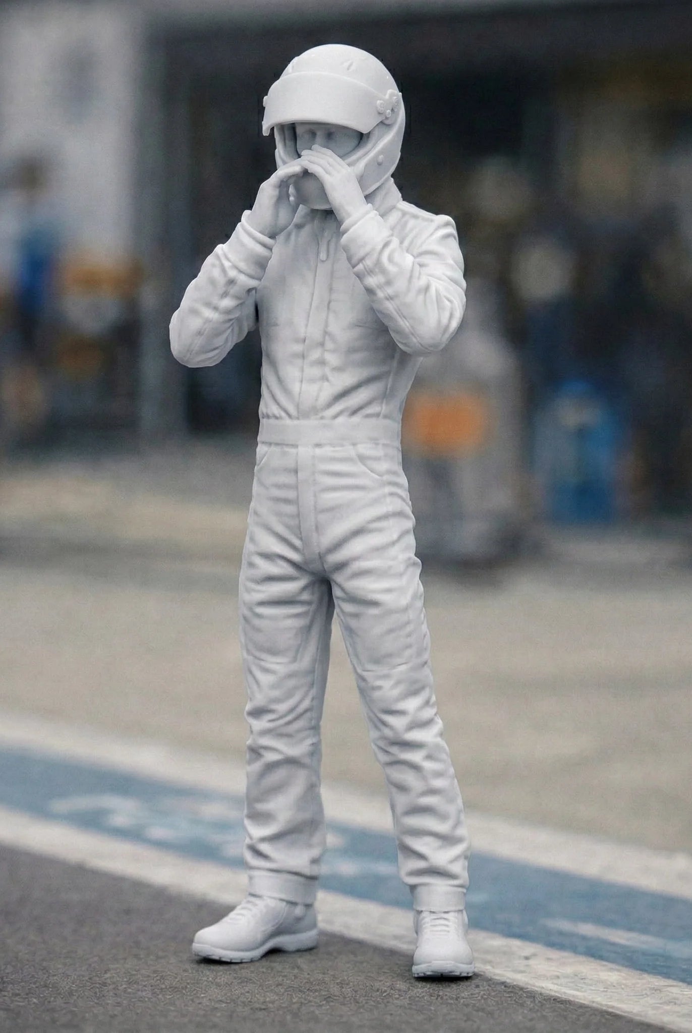 The Focus Driver | Racing Driver Helmet Prep Resin Figurine