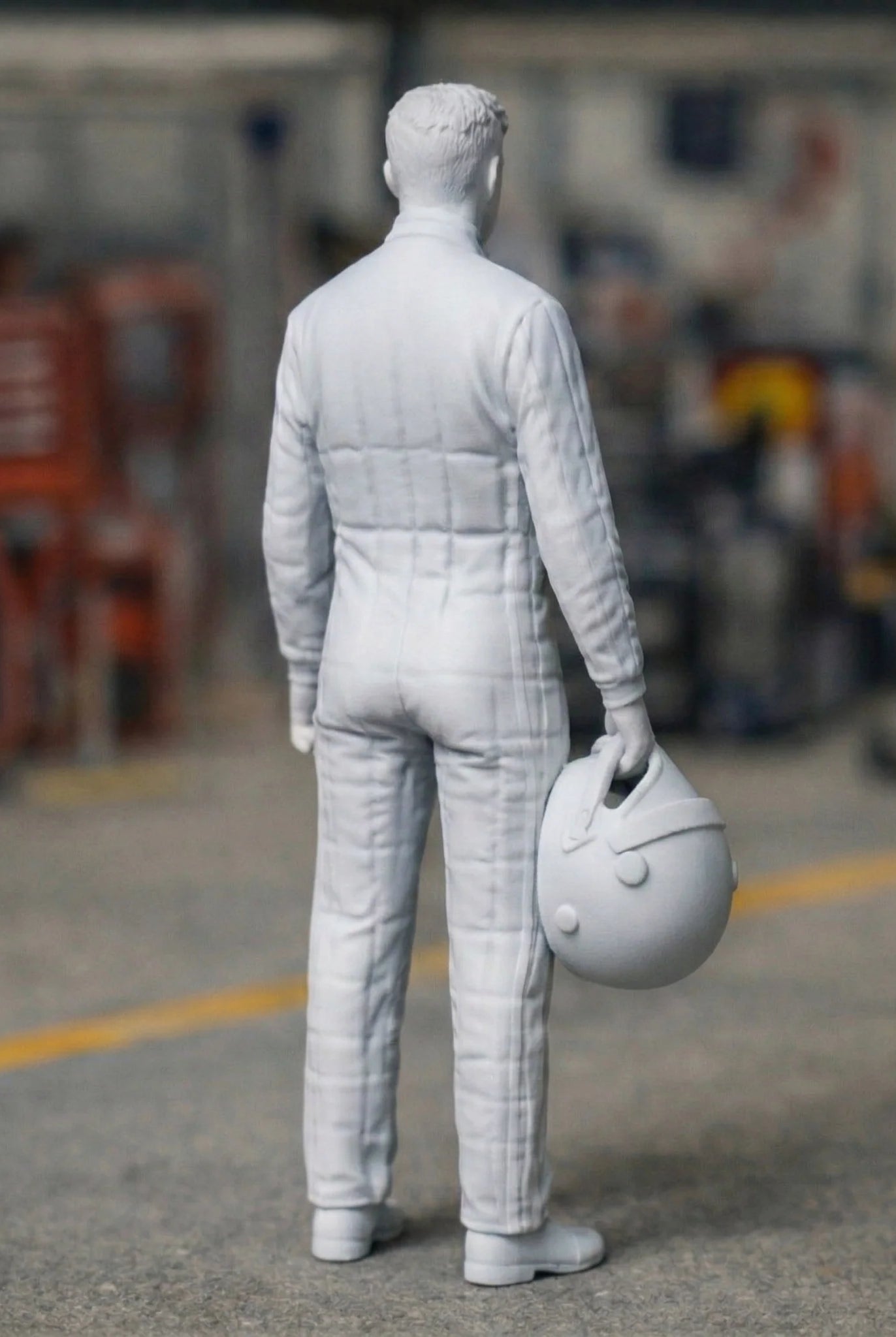 Professional GT Racing Driver in Technical Race Suit | Scale Resin Slot Car Diorama Figurine