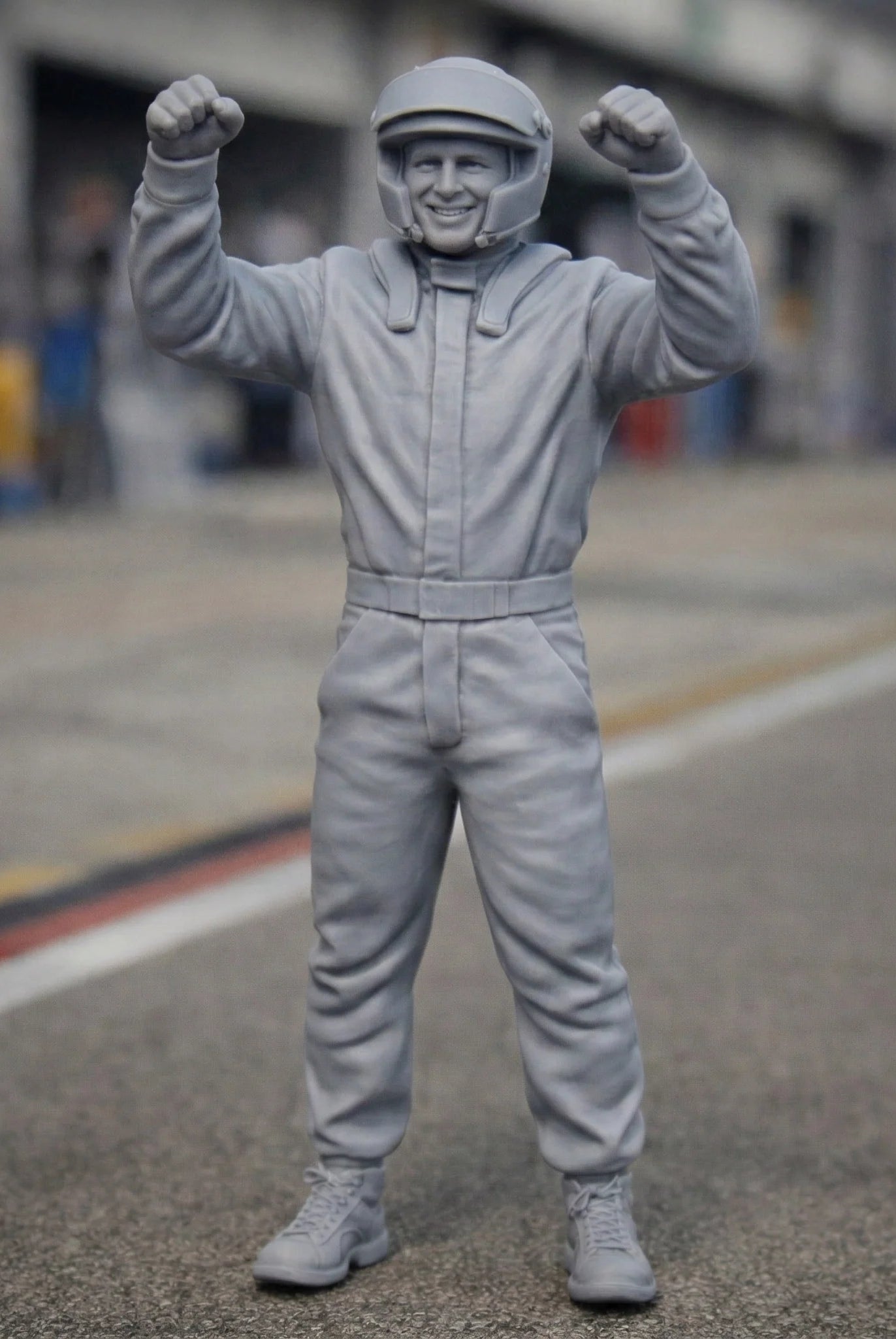 The Podium Victor | Racing Driver Victory Celebration Resin Figurine