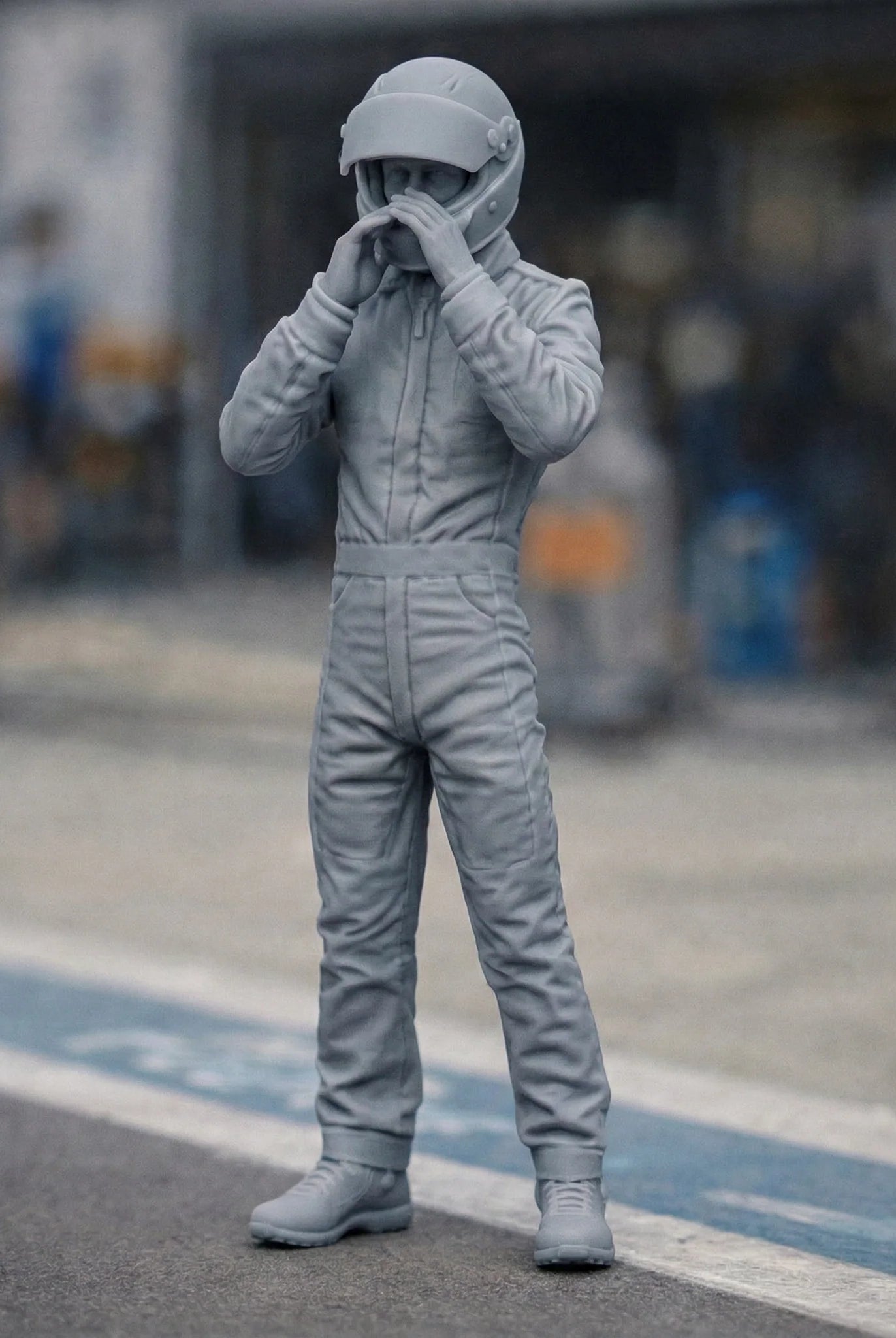 The Focus Driver | Racing Driver Helmet Prep Resin Figurine
