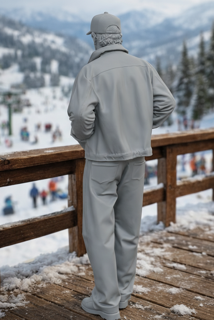 Contemporary Urban Traveller in Harrington Jacket | Resin Figurine