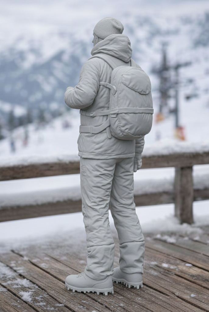 Seasoned Mountaineer in Technical Expedition Gear | Resin Figurine