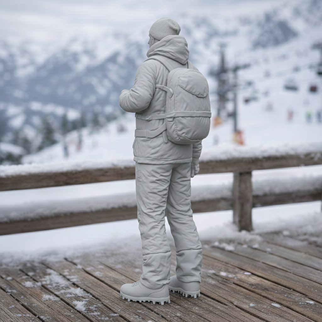 Seasoned Mountaineer in Technical Expedition Gear | Resin Figurine