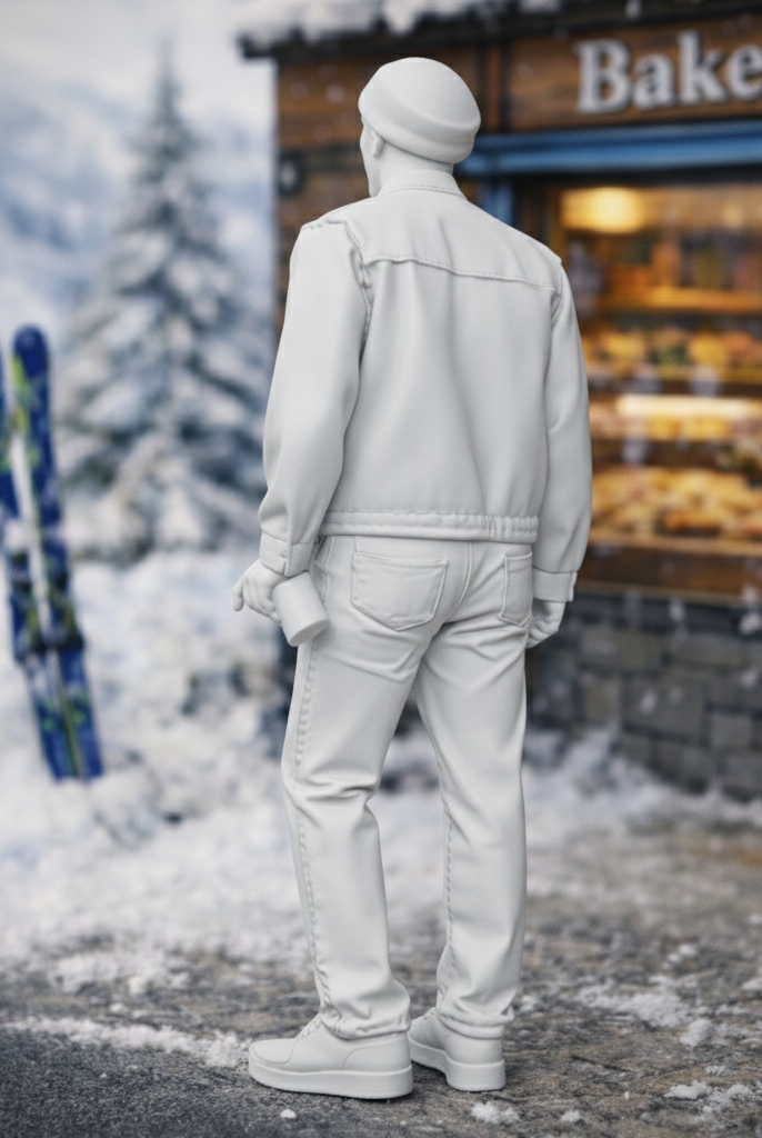Alpine Local in Harrington Jacket & Light Denim | Resin Figurine