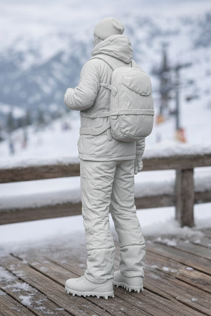 Seasoned Mountaineer in Technical Expedition Gear | Resin Figurine